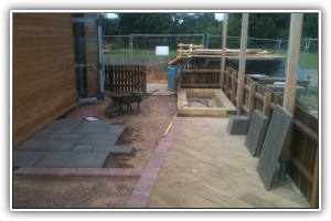Patio, decking and artificial grass installation, New Forest